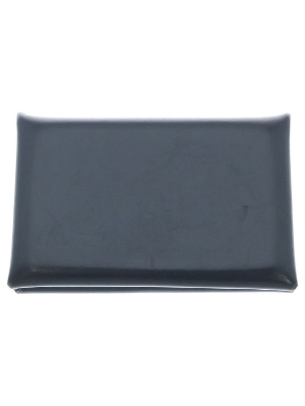 Hermes Calvi Compact Coin Purse Card Case Business Silver Black